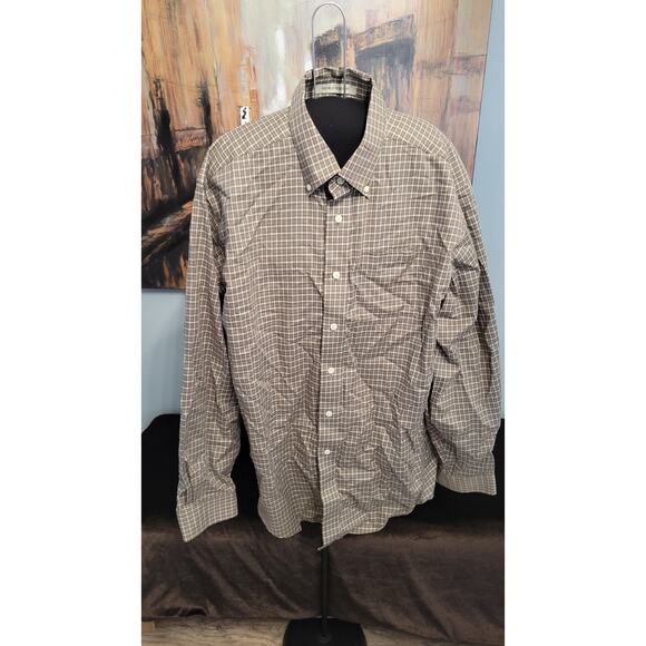 L.L. Bean Other - L.L.Bean Men’s Button Down Shirt Size L Regular Plaid Wrinkle Resistant Cotton